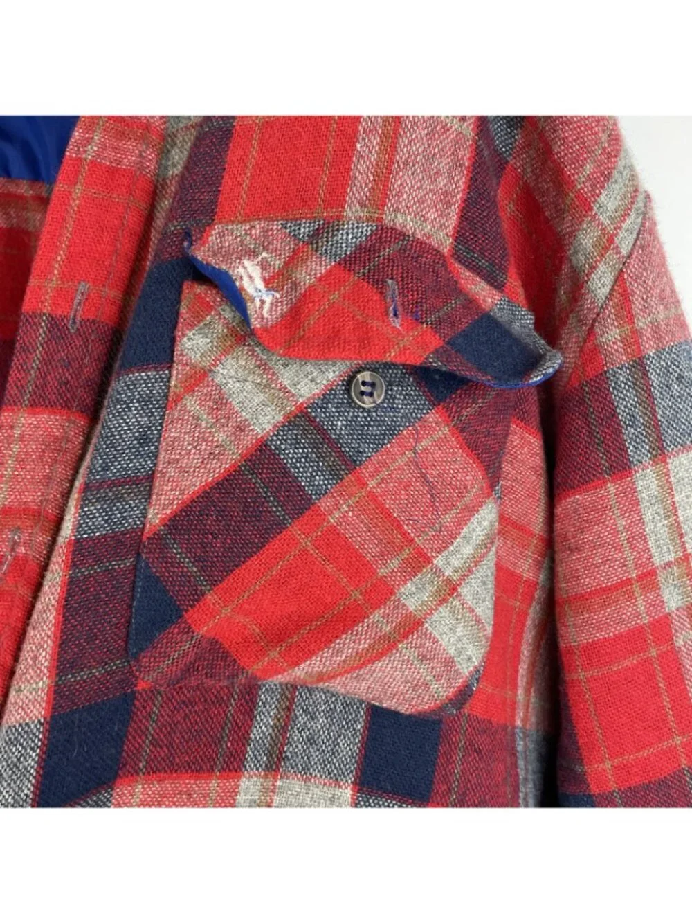 Vintage Polo Ralph Lauren Wool Flannel Shirt – Men’s XL Plaid Button-Down 90s - Picture 2 of 6